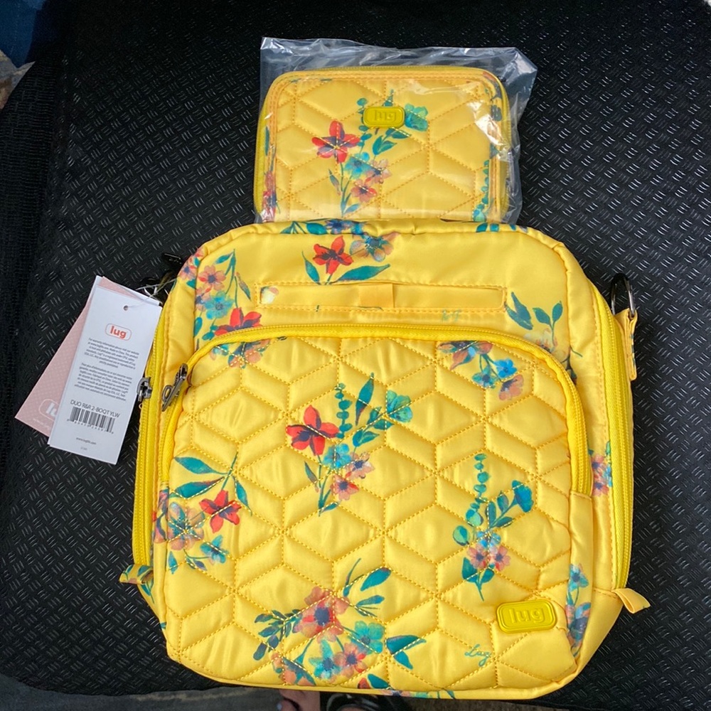 NEW Lug Ranger 2 + Rodeo 2 crossbody/wallet set in bouquet yellow, NWT